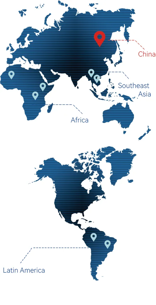 Mapa de distribución global Aylrich turbocompresor